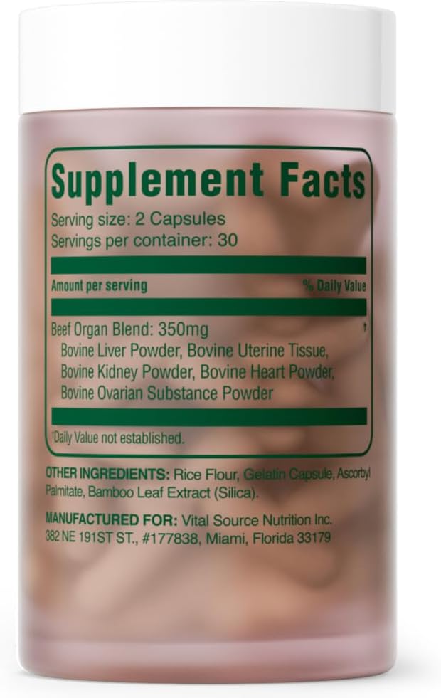 PRIMAL HEALTH Female Organ Protection Capsules 60 Count